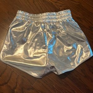 XS Silver Metallic Shorts